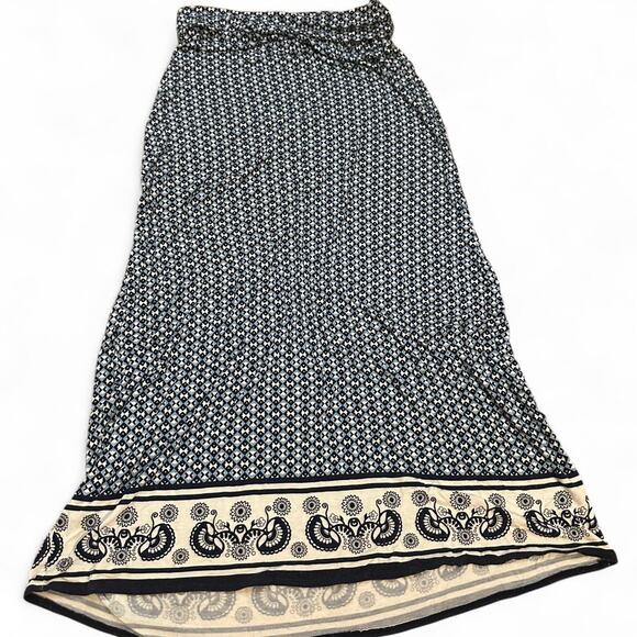 Blue and white maxi skirt - Picture 1 of 6